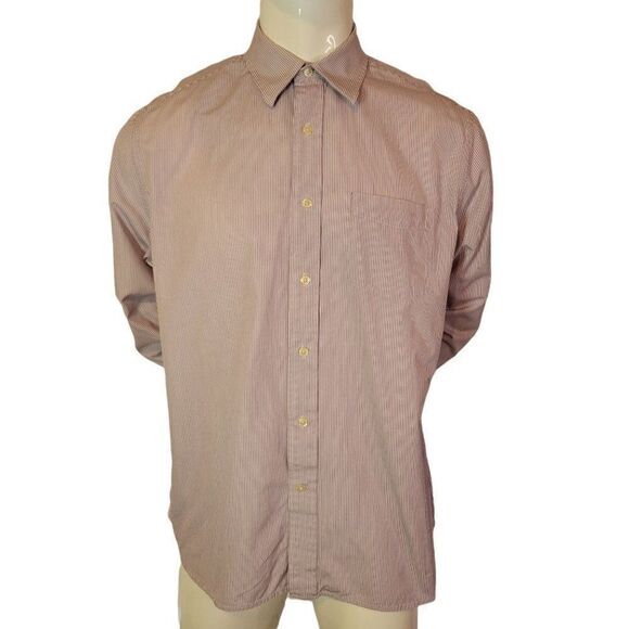 GAP Mens Fitted Striped Button Down Shirt (Size 16-16.5) - Picture 1 of 7